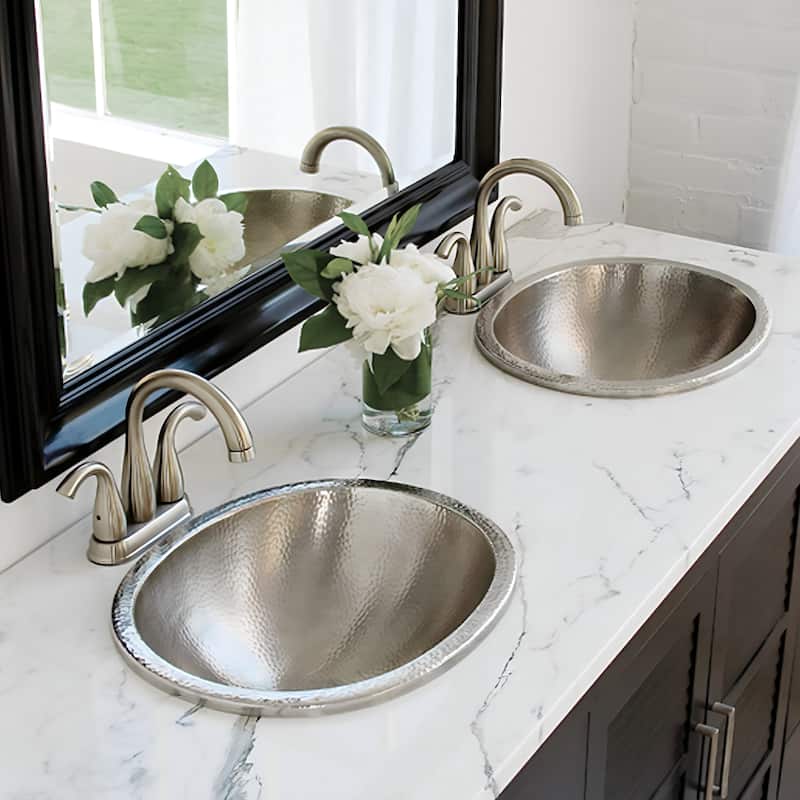 Edison 18.75" Dual Flex Bathroom Sink in Nickel