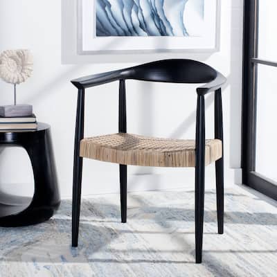 SAFAVIEH Anastasia Rattan Peel Accent Chair - 24.8" W x 18.9" L x 30.7" H - 25Wx19Dx31H