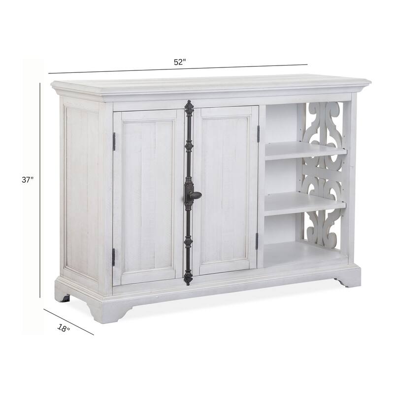 Magnussen Home Bronwyn Alabaster Printer Stand - 52''W x 18''D x 37''H