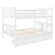 preview thumbnail 6 of 32, Elegant Full over Full Wood Bunk Kids Bed with Drawers,Ladder