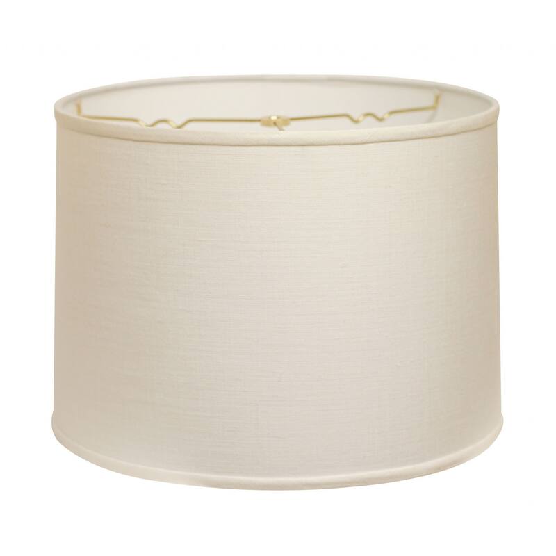 HomeRoots18" white Throwback Drum Linen Lampshade - 18