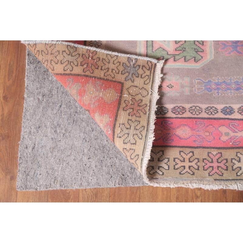 Hand Knotted Oriental 100% Wool Carpet Traditional Tribal Beige & Ivories Meshkin Runner Rug - 10' 5'' X 4' 3''