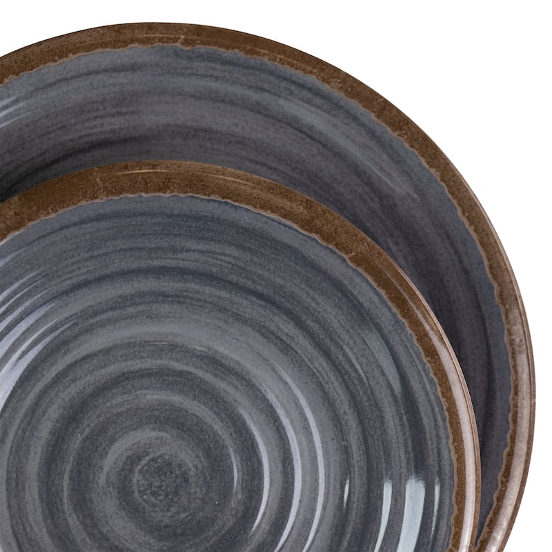 Melamine Dinnerware 12 Piece Set in Galaxy Swirl
