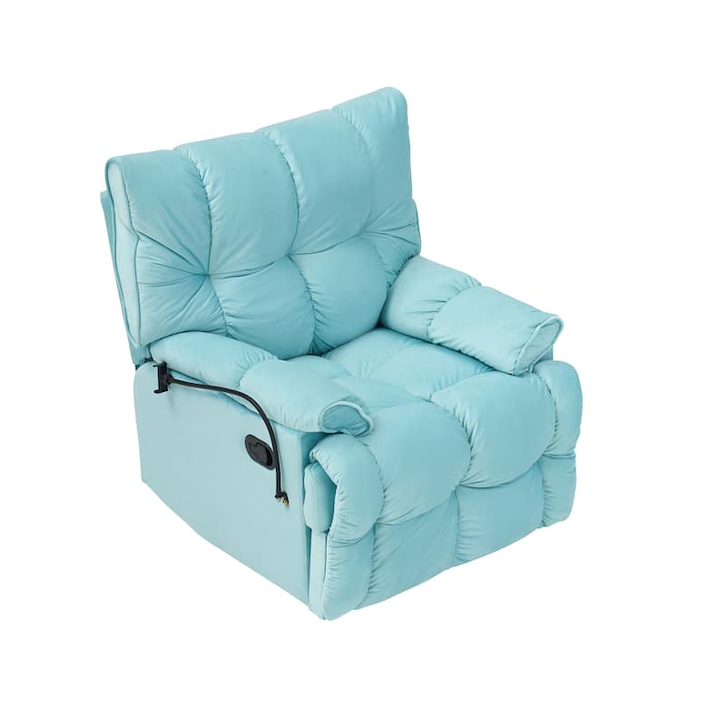 Cyan Velvet Single Sofa for Small Spaces