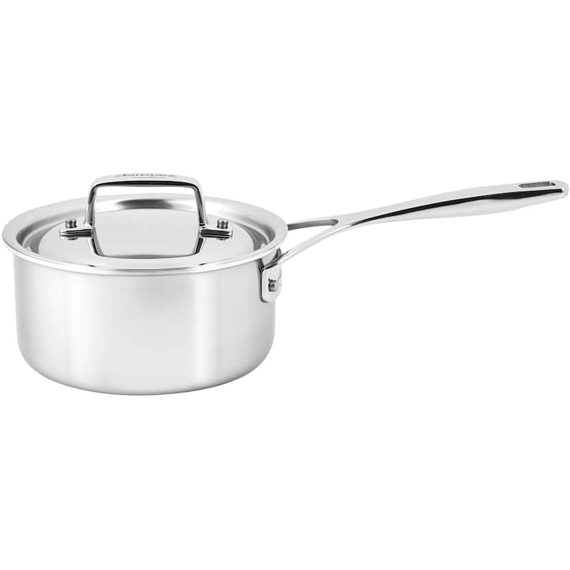 DEMEYERE Essential 5-ply Stainless Steel Saucepan with Lid - 1.5-qt