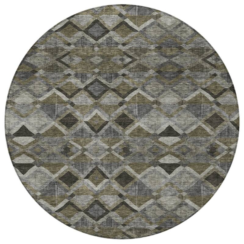 HomeRoots Geometric Transitional Rectangle Outdoor Rug