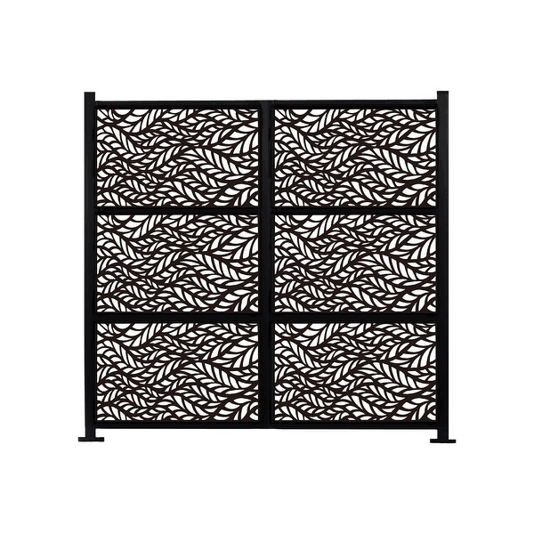 HighlanderHome Freestanding Modular Metal Privacy Screen, 6FtX 8Ft