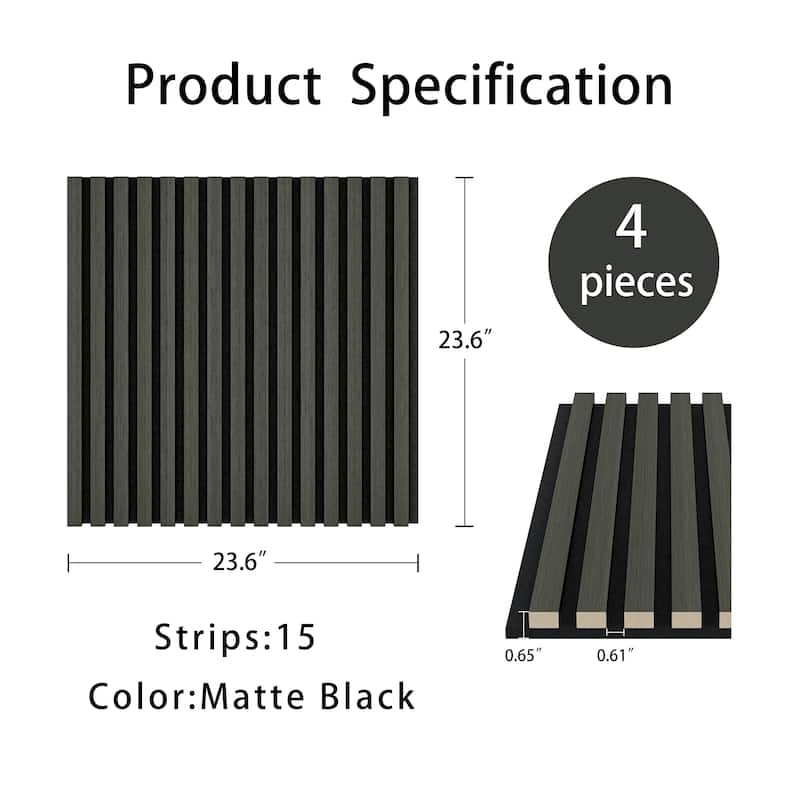 Acoustic Soundproof Slat Wall Panels 3D Decorative Wall Paneling