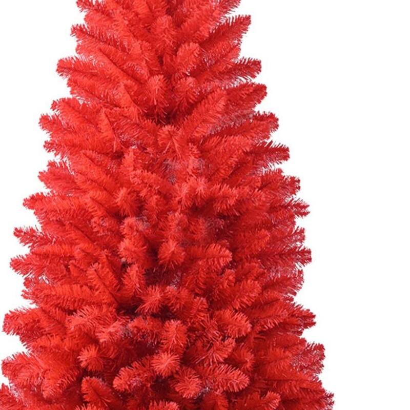 HomeRoots 6' Red Full Fir Christmas Tree - 36.00 in. x 72.00 in. x 36.00 in.