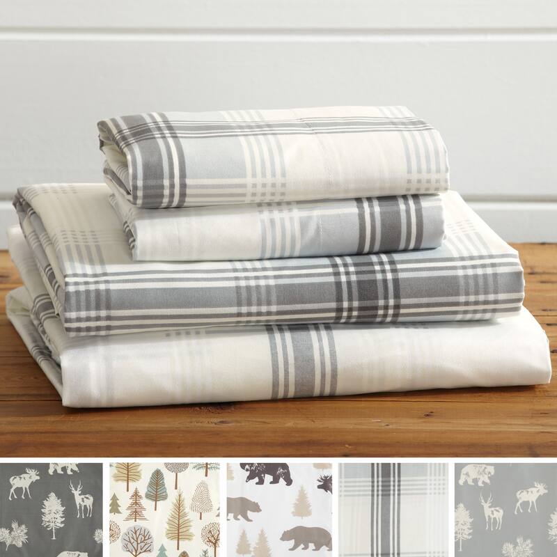 Lodge Printed Ultra-Smooth Microfiber Bed Sheet Set by Great Bay Home
