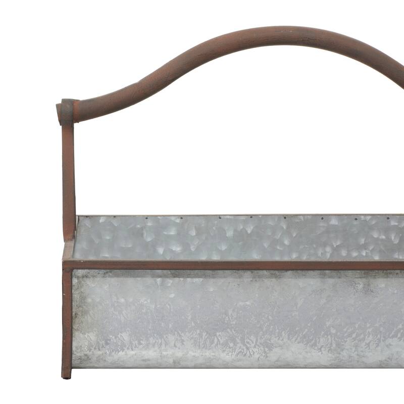 Grey Iron Farmhouse Planter (Set of 2) - 18 x 12 x 16
