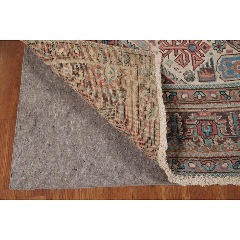 Pink Tabriz Persian Area Rug Hand-Knotted Wool Carpet - 6'8" x 9'9"