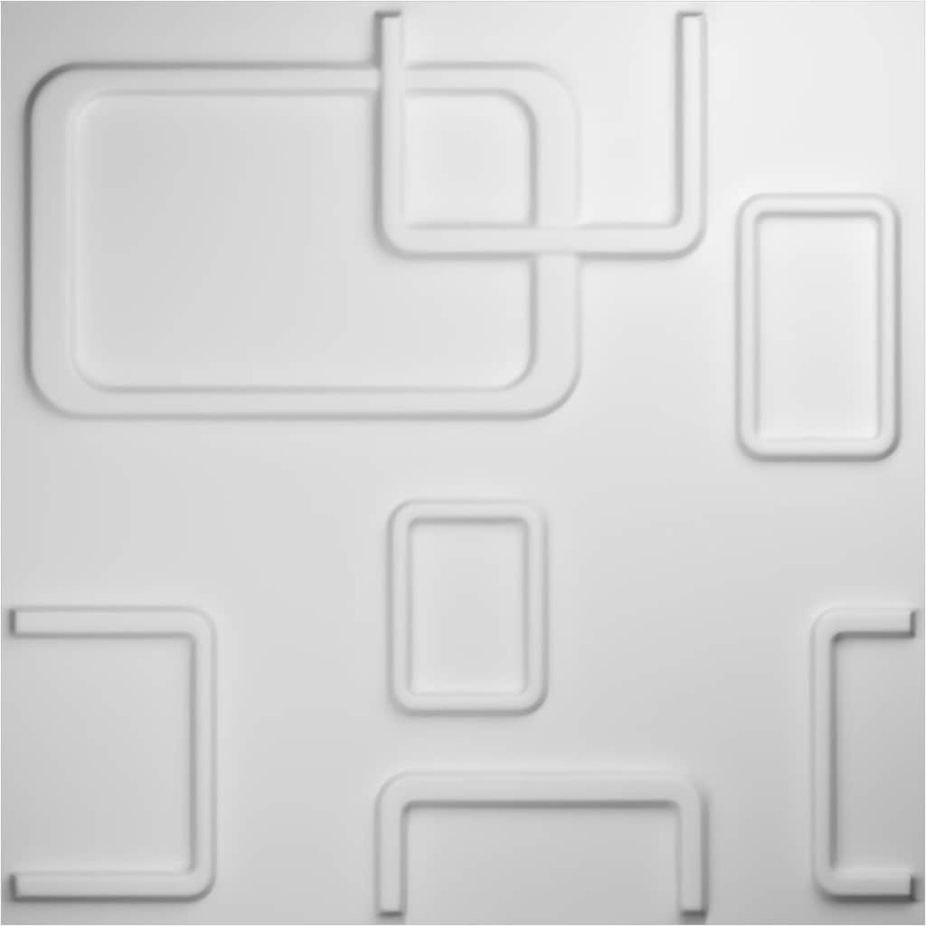19 5/8"W x 19 5/8"H Odessa EnduraWall Decorative 3D Wall Panel, White