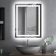 preview thumbnail 36 of 38, KIOTEE LED Mirror Lights Anti-Fog Frameless Bathroom Vanity Mirror in Tempered Glass 36x28