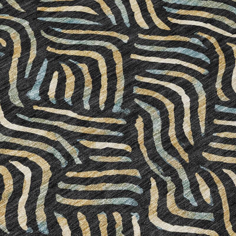 Machine Washable Indoor/ Outdoor Modern Jamie Chantille Rug