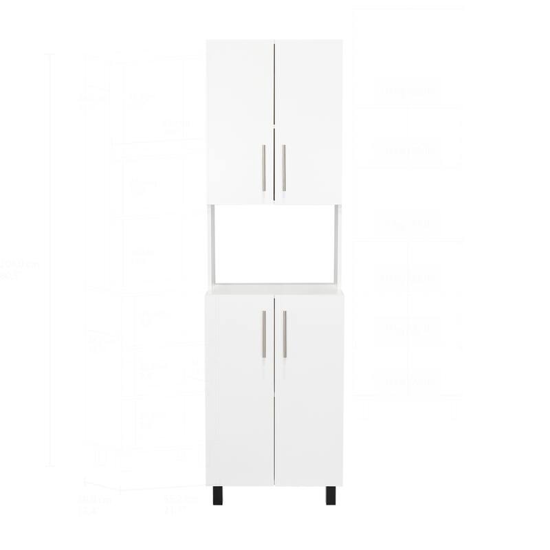Versatile Double-Door Cabinet Kitchen Pantry