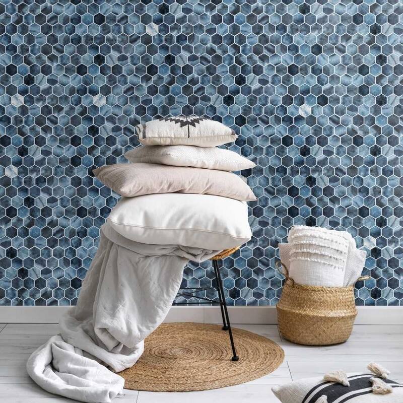 The Tile Life Eterna Hex 2x2 Glass Floor, Wall & Backsplash Tile