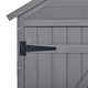 preview thumbnail 11 of 18, Outdoor Wood Lean-to Storage Shed Tool Organizer 3-tier Shelves - 5.8ft x 3ft