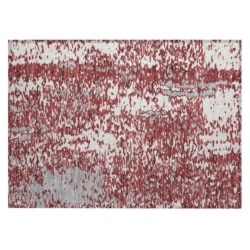 Machine Washable Indoor/ Outdoor Modern Abstract Chantille Rug