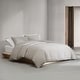 preview thumbnail 4 of 25, Calvin Klein Melange Cotton Flannel Solid Comforter Set Natural - King
