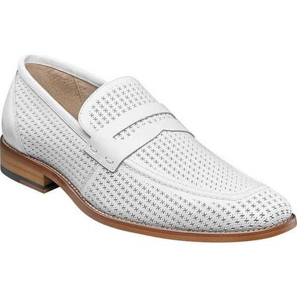 stacy adams white loafers
