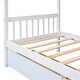 preview thumbnail 10 of 47, Twin Size Wooden House Bed with Drawers - Stylish and Functional Kids' Bedroom Furniture