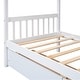 preview thumbnail 32 of 41, Twin Size Wooden House Bed with Drawers