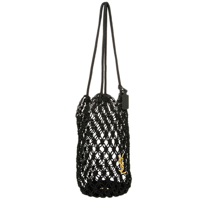 Saint Laurent Large Crochet Shopper Tote Bag