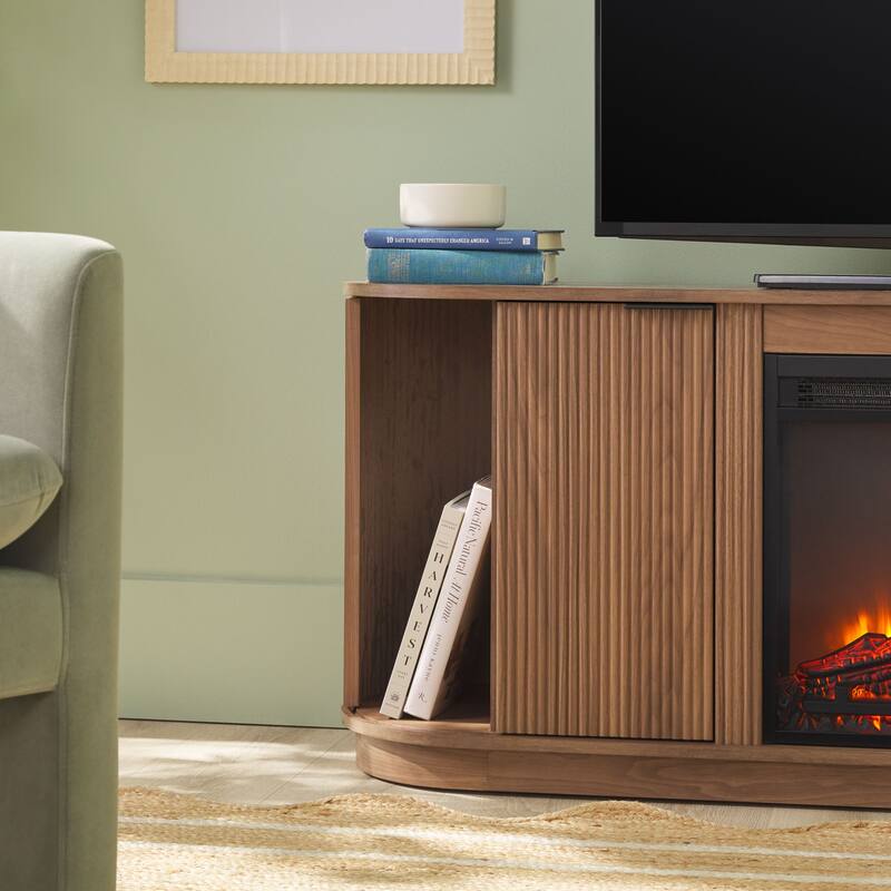 Middlebrook Modern Reeded 60-inch Fireplace TV Stand