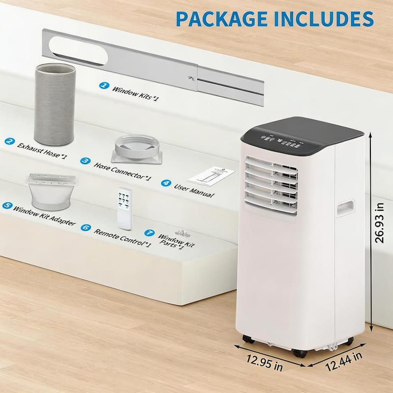 3-in-1 Air Conditioners, with Cooling, Fan, and Dehumidifier, 8000 BTU