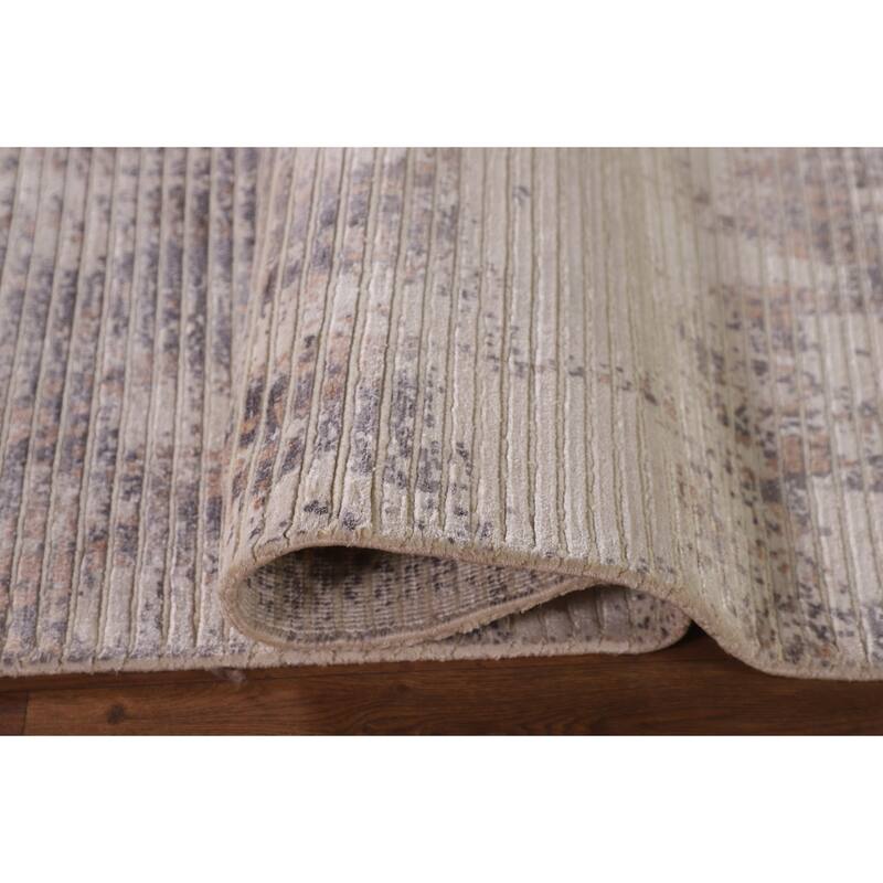 Abstract Modern Area Rug Hand-Knotted Contemporary Wool Carpet - 6'7"x 9'9"