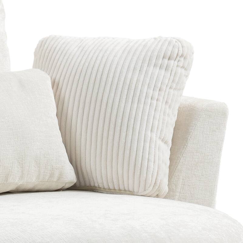 Modern Swivel Chair with Pillows for living room
