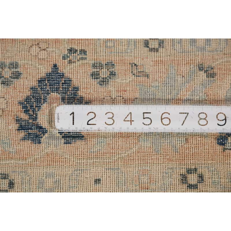 Hand Knotted Oriental 100% Wool Carpet Traditional All-Over Navy Blue & Blues Ziegler Area Rug - 9' 9'' X 8' 3''