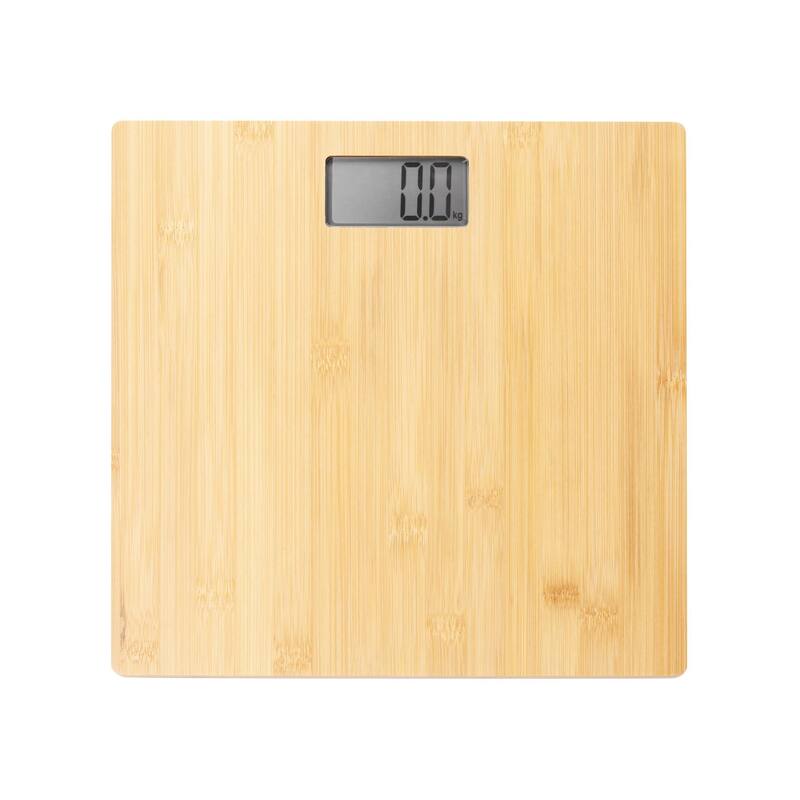 Prominence Home Digital Bathroom Scale for Body Weight, Auto Step-On Design, Ultra Thin - Brown - Wood