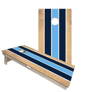 Classic Stripes Navy and Baby Blue Regulation 2x4 Cornhole Board Set