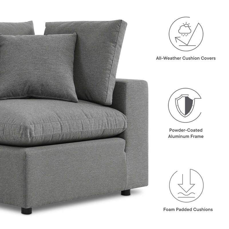 Commix Outdoor Patio Overstuffed Outdoor Patio Loveseat
