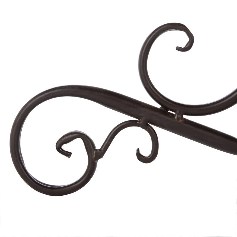 SAFAVIEH Outdoor Brisa Victorian Scroll Iron Bird Bath - 19" W x 19" D x 27" H - 19"W x 19"D x 27"H