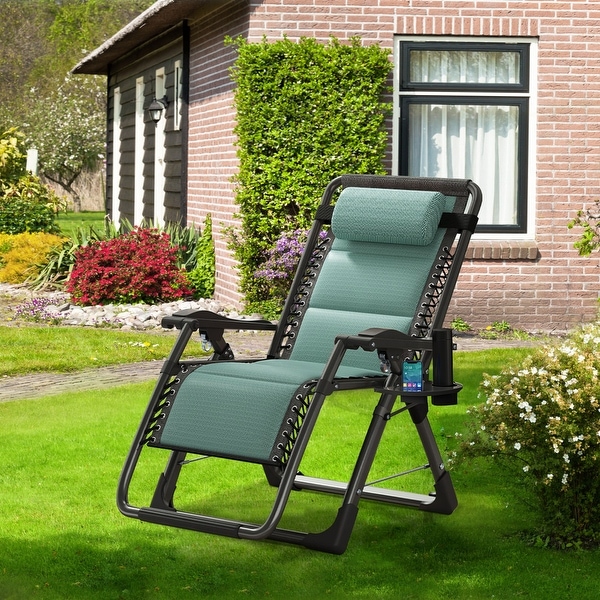 DoCred Ice Silk Zero Gravity Chair with Headrest Folding Lounge Chair On Sale Bed Bath Beyond 39121945