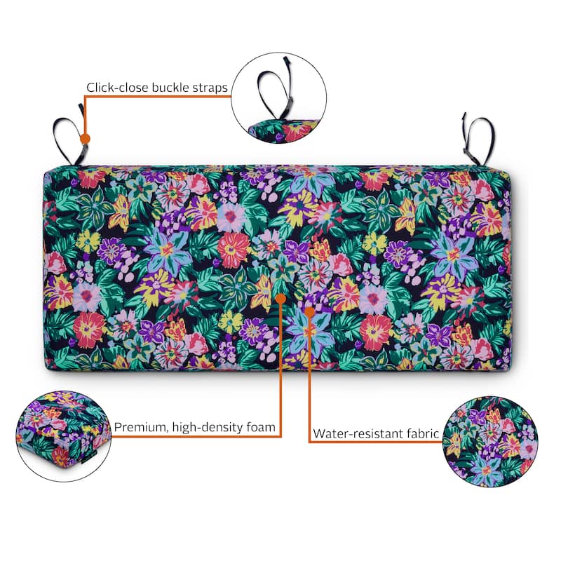 Vera Bradley by Classic Accessories Water-Resistant Patio Bench Cushion
