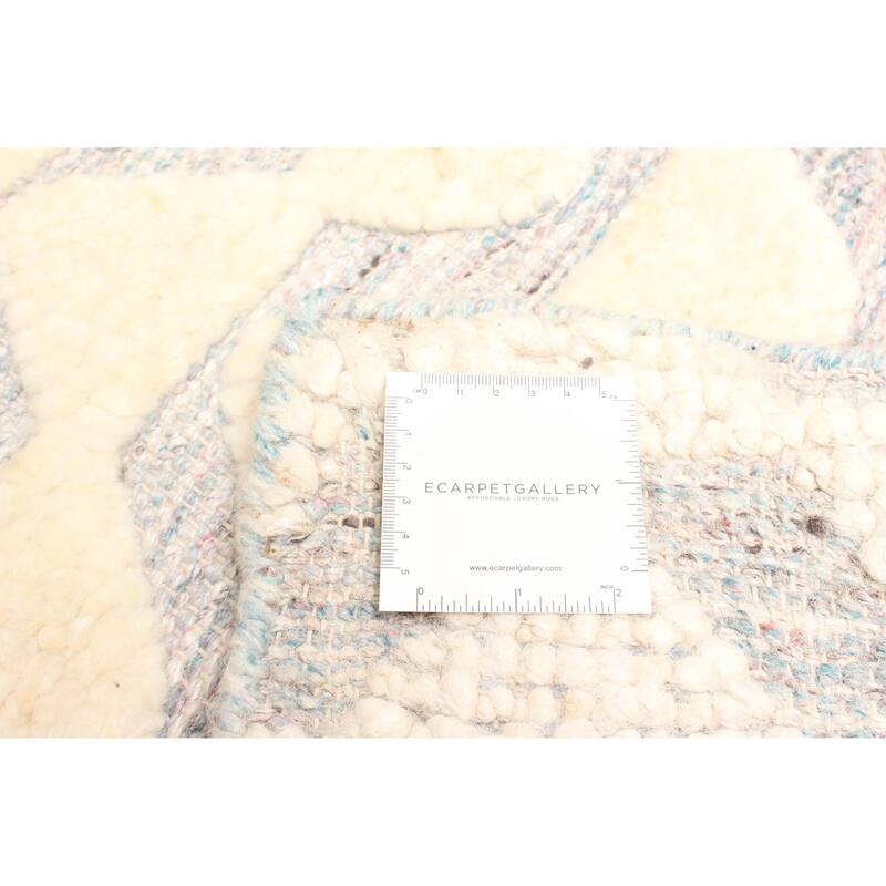 ECARPETGALLERY Hand-knotted Tangier Cream Wool Rug - 5'2 x 7'9