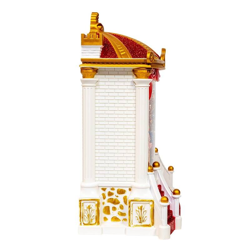 Kurt Adler 9.25-Inch Battery Operated USB LED Lighted Ballet Theater Lantern with Spinning Glitter Water