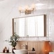 preview thumbnail 4 of 30, Modern 3-Light Gold Bathroom Vanity Light Fabric Wall Sconces
