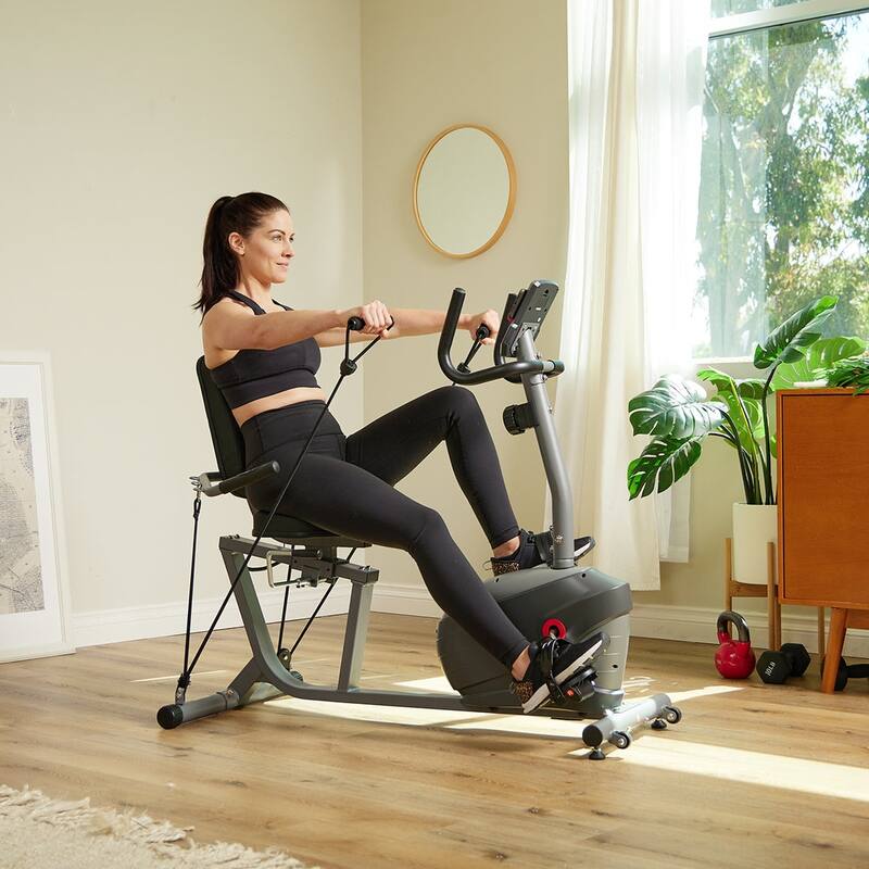 Sunny Health & Fitness Performance Interactive Series Recumbent Exercise Bike