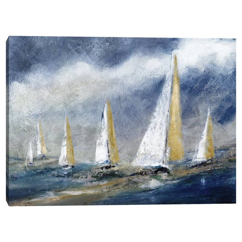 Indigo Swells by Carol Robinson Canvas Art Print