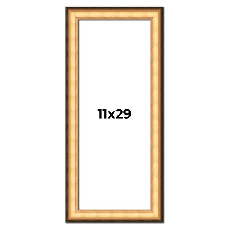 11x29 Frame Gold Plein Aire Solid Wood Picture Frame Width 2 Inches |