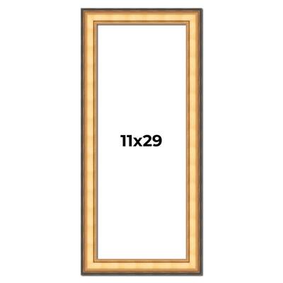 11x29 Frame Gold Plein Aire Solid Wood Picture Frame Width 2 Inches |