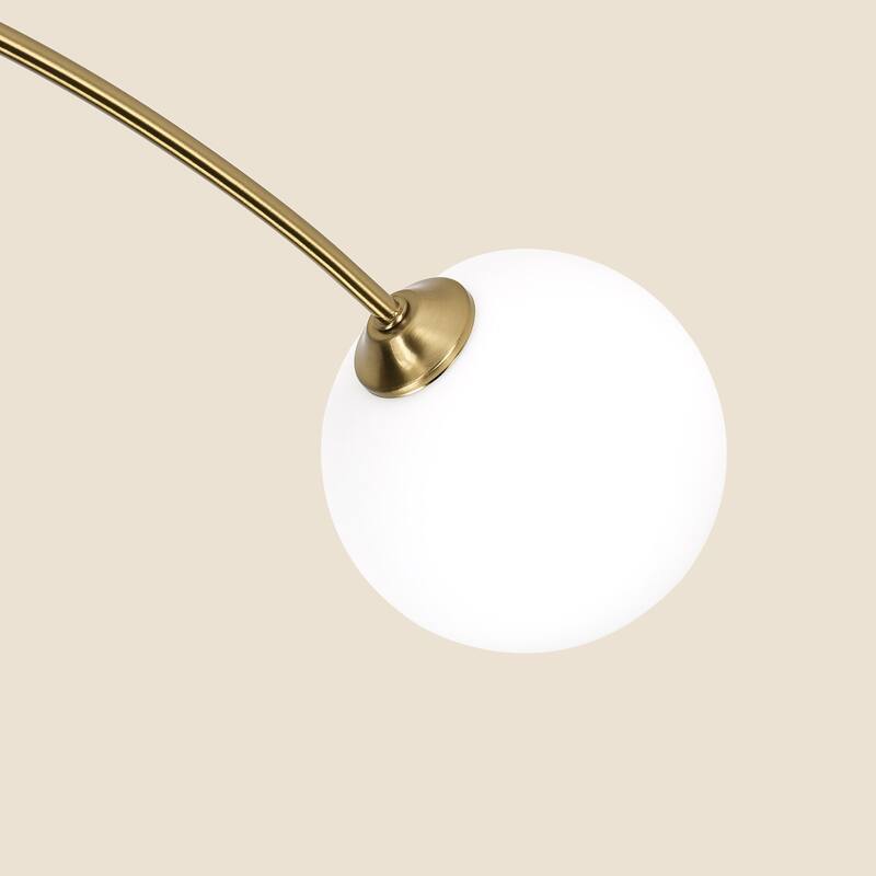 5 - Light Dimmable Modern Linear Globe Chandelier