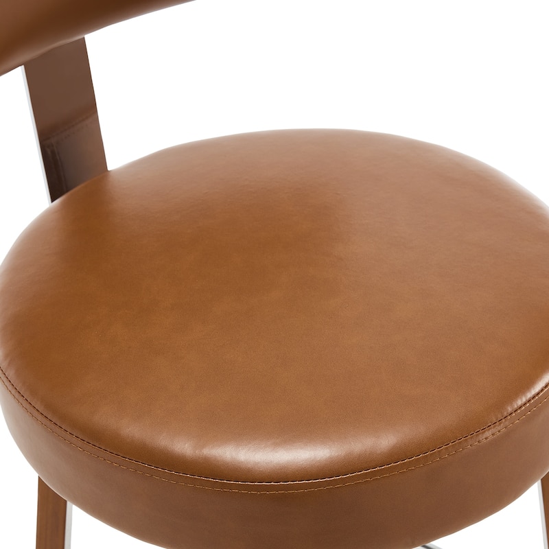 Upholstered Wood Swivel Bar/ Counter Stools, Set of 3