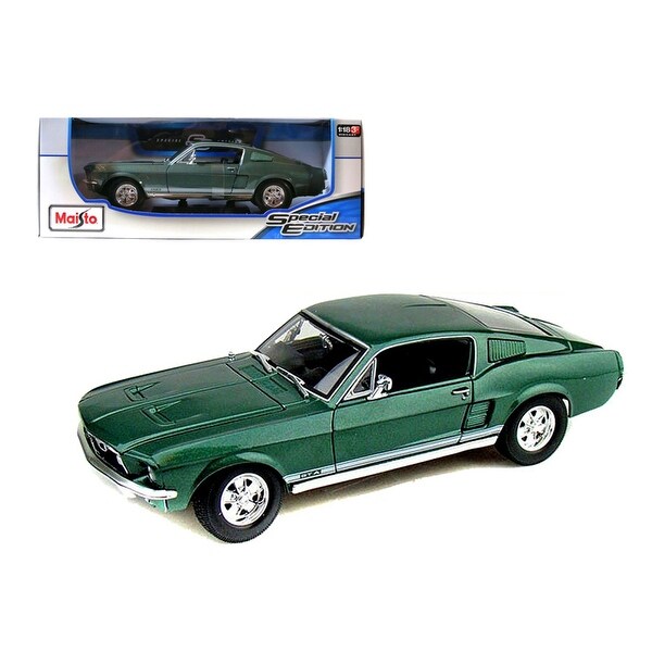 1967 Ford Mustang Fastback Gta Green 118 Diecast Model Car By Maisto