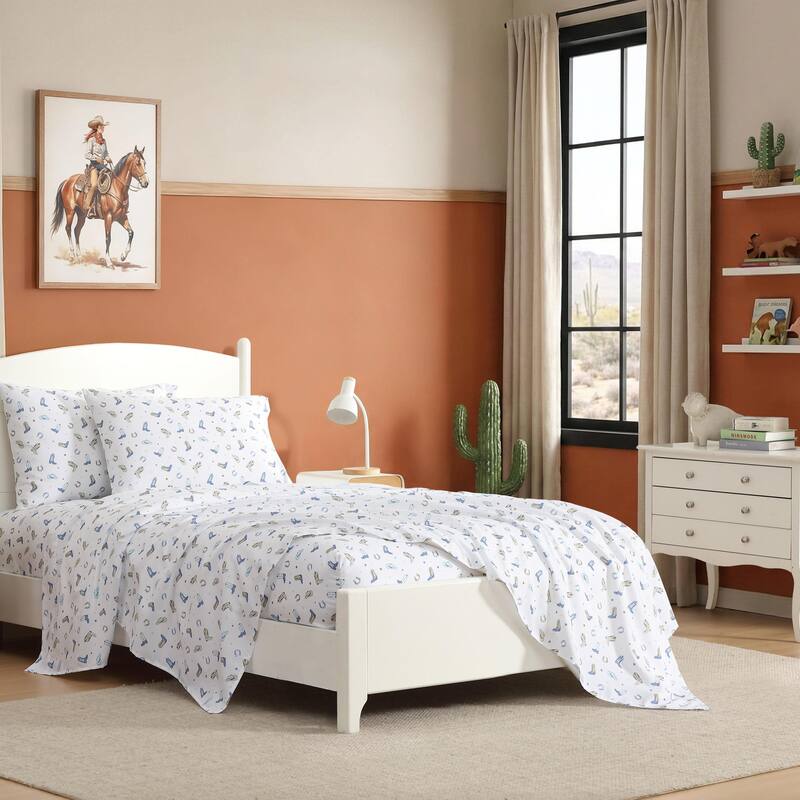Wrangler Kids Printed Cozy Sheet Set